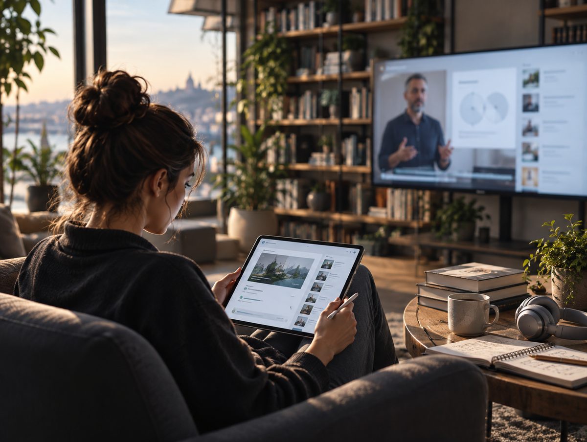 Digital learning and e-learning concept for Vakademi
