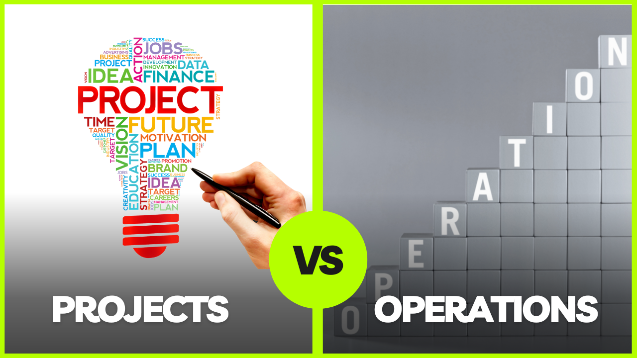 Projects compared with ongoing operations